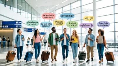 where is the bathroom in different languages