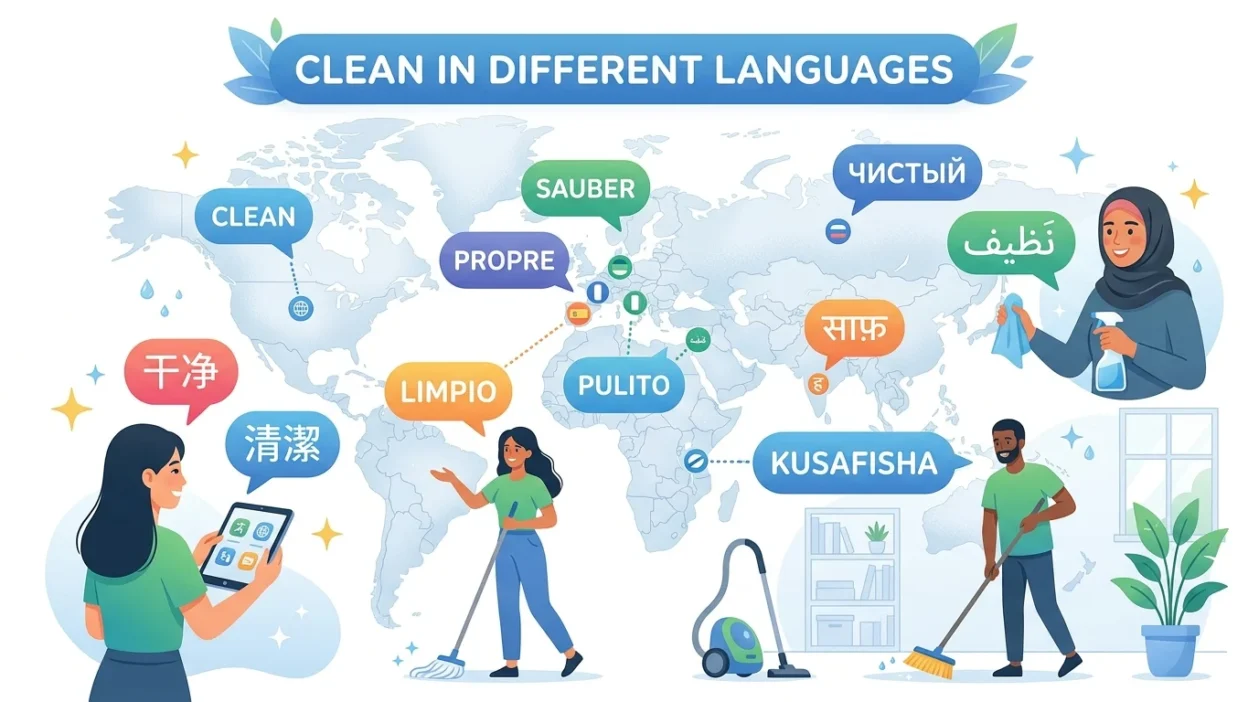 Clean in Different Languages